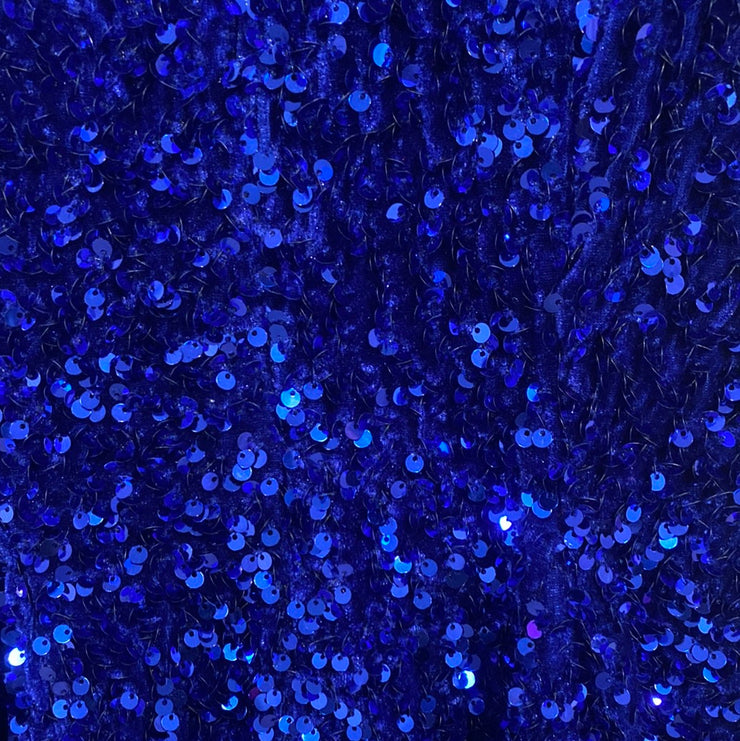 ROYAL BLUE SEQUIN LONG DRESS