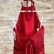 RED A LINE GOWN