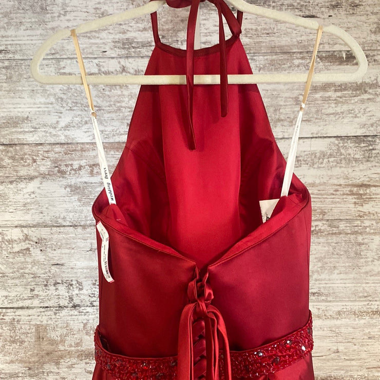 RED A LINE GOWN