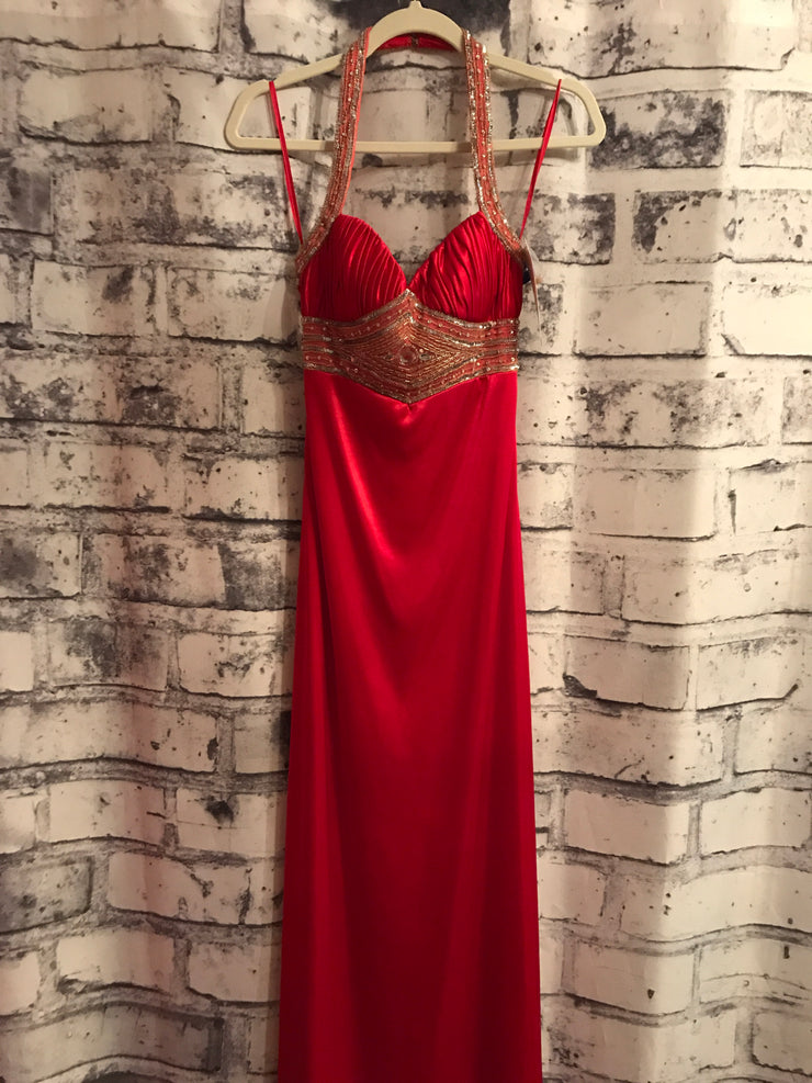 RED LONG EVENING GOWN (NEW)