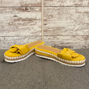 YELLOW SLIP ON SANDALS (NEW)