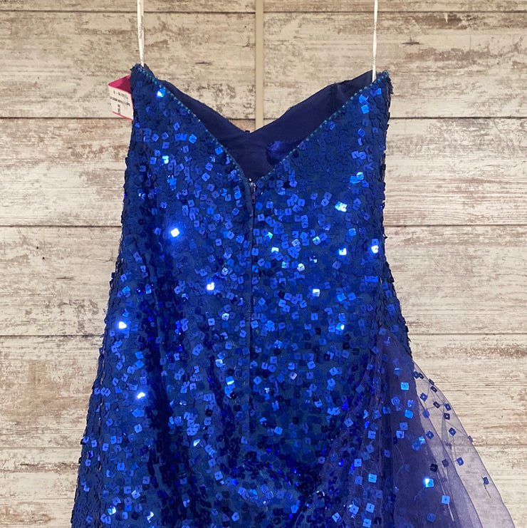 ROYAL BLUE SEQUIN MERMAID GOWN