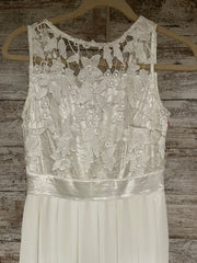 WHITE LONG EVENING GOWN