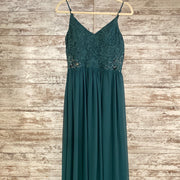 GREEN LONG EVENING GOWN