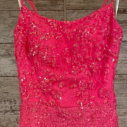 PINK FULL SEQUIN LONG DRESS