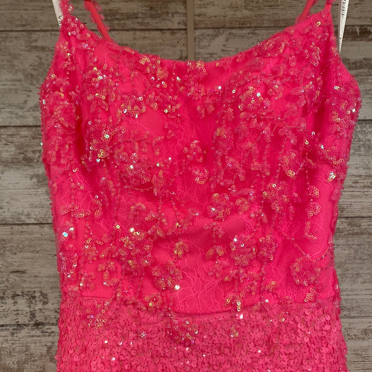 PINK FULL SEQUIN LONG DRESS