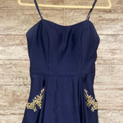 NAVY A LINE GOWN