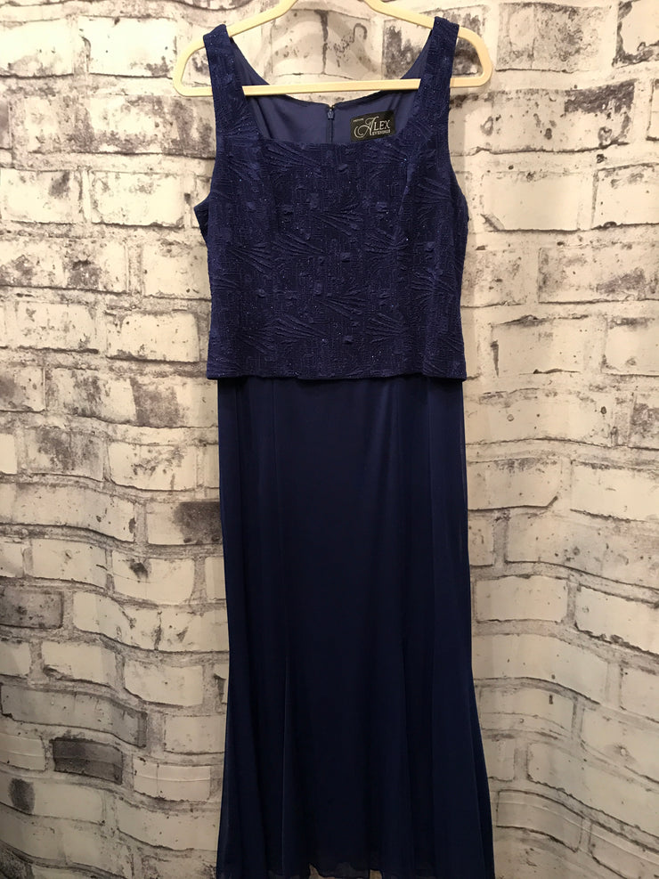 ROYAL BLUE LONG EVENING GOWN