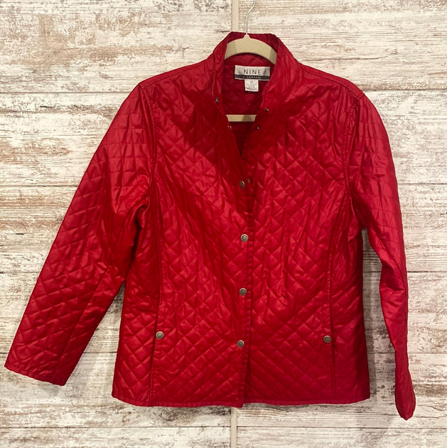 RED QUILTED JACKET – Savvy Seconds Boutique