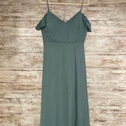 GREEN LONG EVENING GOWN