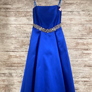 ROYAL BLUE A LINE GOWN