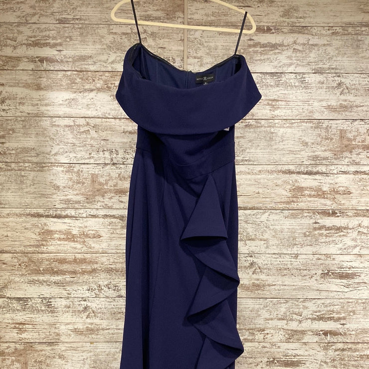 NAVY LONG EVENING GOWN