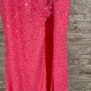 PINK FULL SEQUIN LONG DRESS