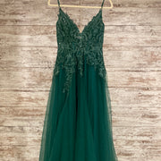 GREEN A LINE GOWN