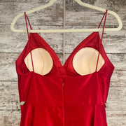 RED A LINE GOWN