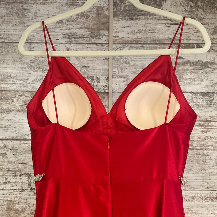RED A LINE GOWN