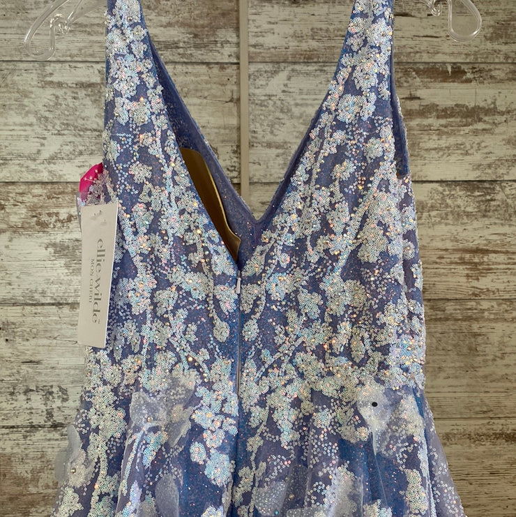LAVENDER/FLORAL A LINE GOWN