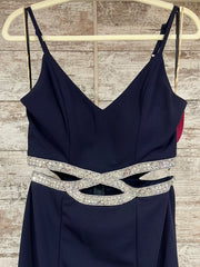 NAVY LONG EVENING GOWN