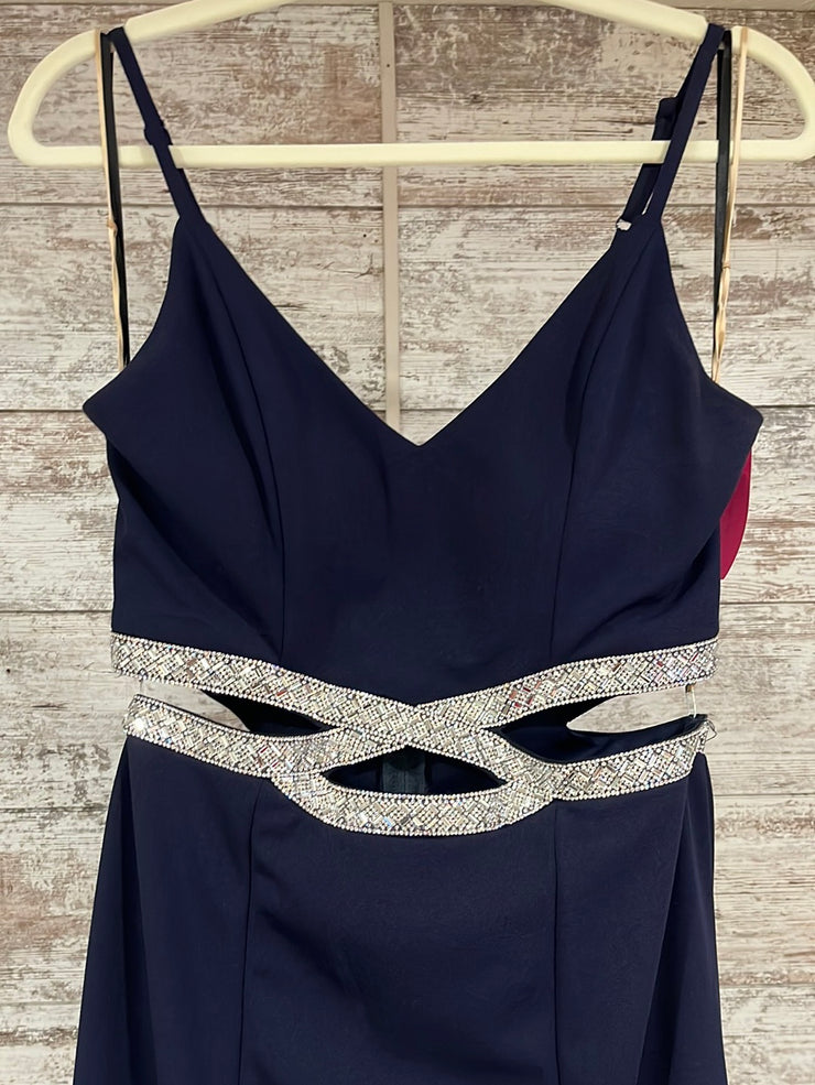 NAVY LONG EVENING GOWN