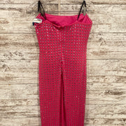 PINK BEADED LONG DRESS