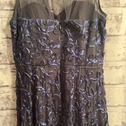 NAVY LONG EVENING GOWN