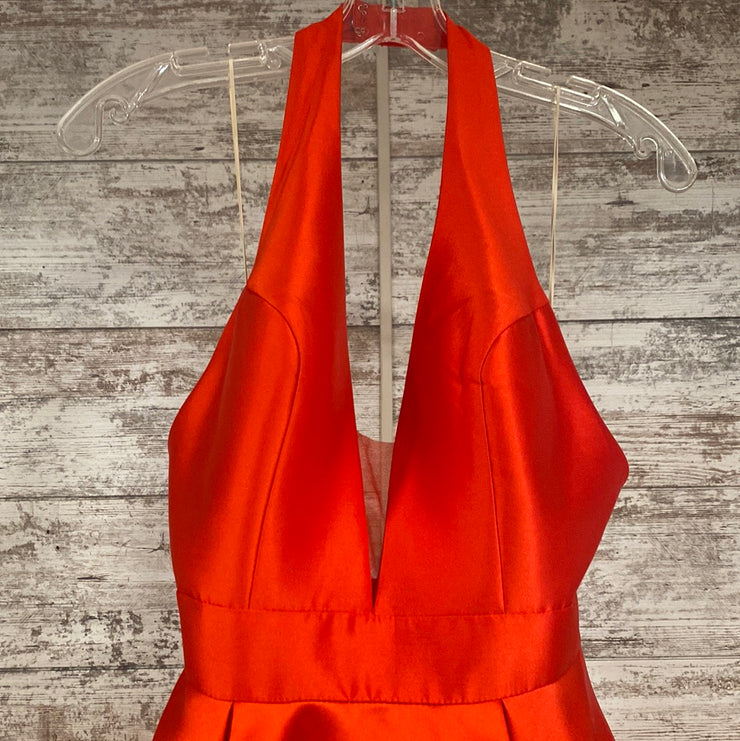 RED A LINE GOWN