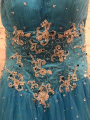 BRIGHT BLUE PRINCESS GOWN