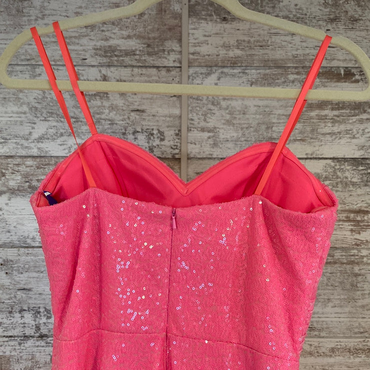 PINK SPARKLY LONG DRESS