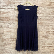 NAVY LACE SHORT DRESS