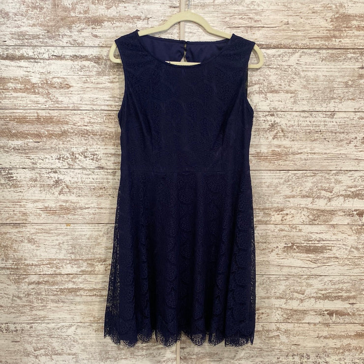 NAVY LACE SHORT DRESS
