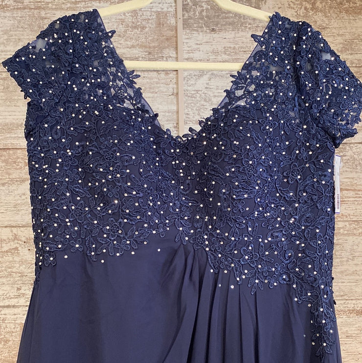 NAVY LONG EVENING GOWN