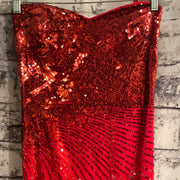 RED SEQUIN LONG DRESS (NEW)