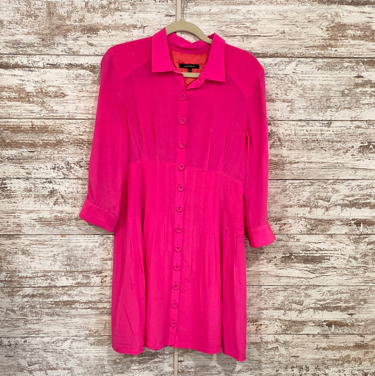 PINK 100% SILK SHORT DRESS$298