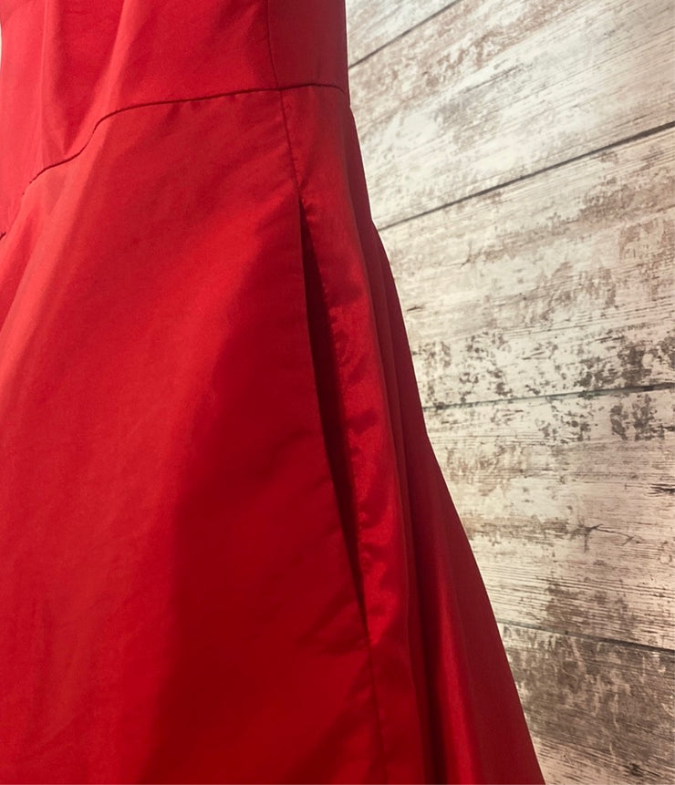 RED A LINE GOWN