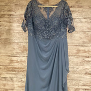 BLUE LONG EVENING GOWN