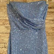 BLUE FULL SEQUIN LONG DRESS