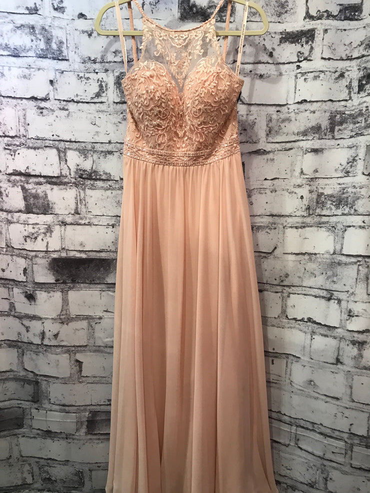 PINK/LACE LONG EVENING GOWN