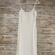 WHITE SEQUIN LONG GOWN (NEW)