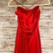 RED A LINE GOWN