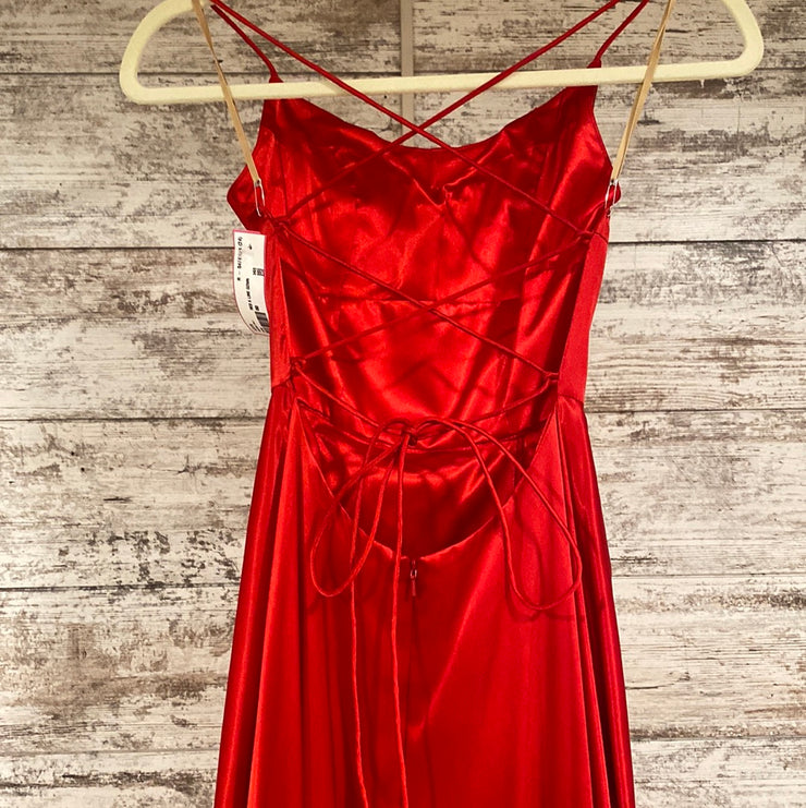 RED A LINE GOWN