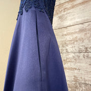 NAVY A LINE GOWN