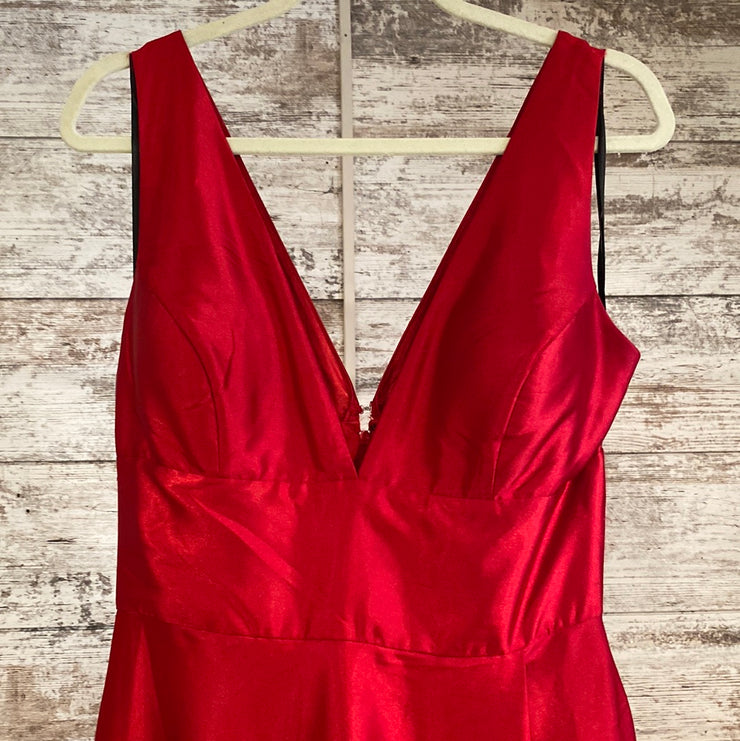 RED A LINE GOWN