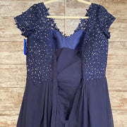 NAVY LONG EVENING GOWN