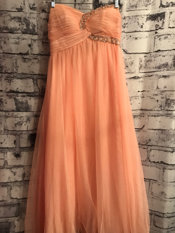 CORAL A LINE GOWN