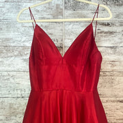 RED A LINE GOWN
