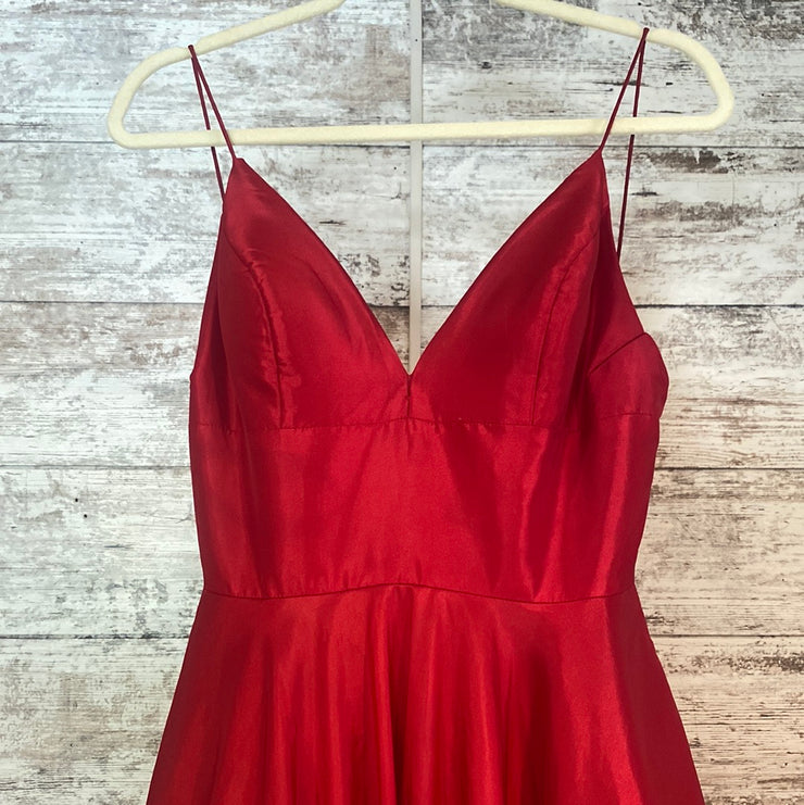 RED A LINE GOWN