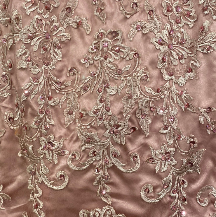 PINK/FLORAL MERMAID GOWN