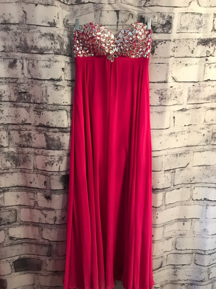 PINK BEADED LONG EVENING GOWN