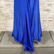 ROYAL BLUE LONG EVENING GOWN