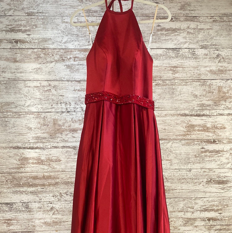 RED A LINE GOWN